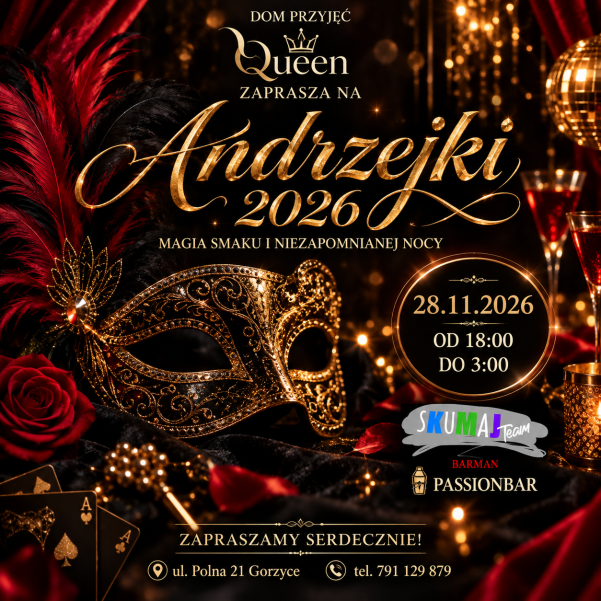 Andrzejki 2026 w klimacie Casino Royale – 28 listopada godz.18:00